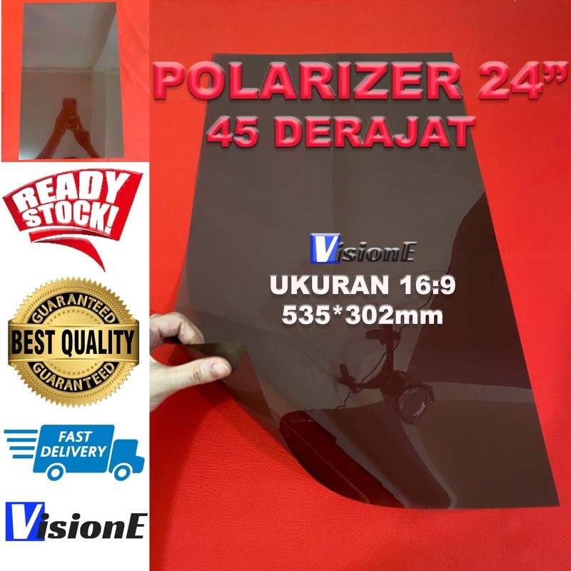 POLARIZER 24 INCH 45 DERAJAT TERBARU TERMURAH POLARIZED LCD LED