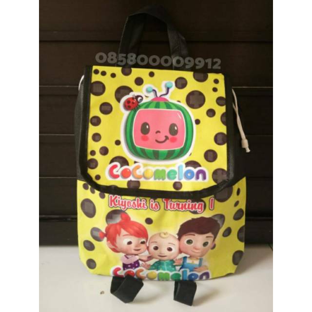 

Goodiebag ultah model ransel custom cocomelon