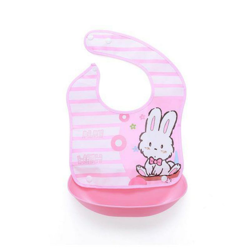 SLABBER SILICONE MAKAN BAYI/ CELEMEK MAKAN BAYI/APRON/ BABY/BAYI/MAKAN/ BIB/BIBS