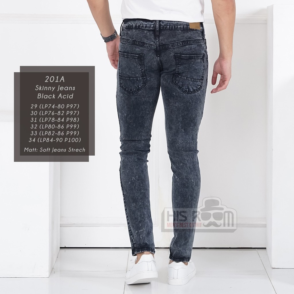 HSRM - 201 (BISA COD) Celana Panjang Jeans Pria Soft Jeans Strech Skinny Jeans Pria Jins Pria