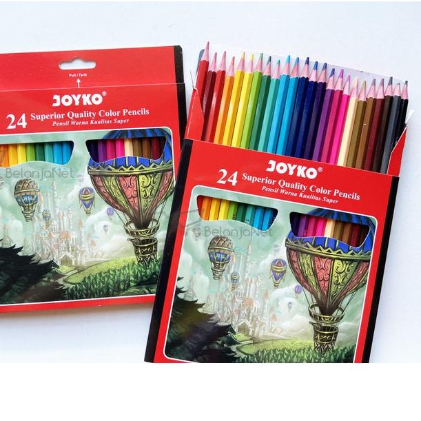

Color Pencil | Pensil Warna Superior Quality Joyko CP-101 24 Warna