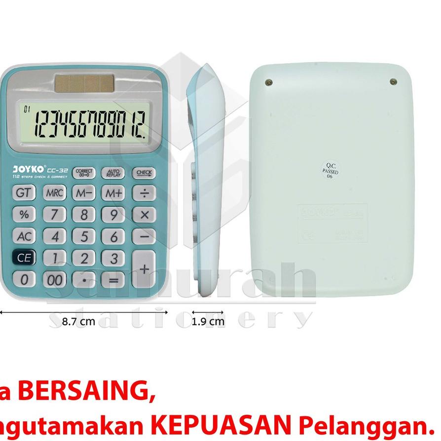 

Diskon 12.12 Kalkulator Meja Joyko CC 32 / Mesin Hitung CC-32 / Calculator 12 Digit / Check Correct