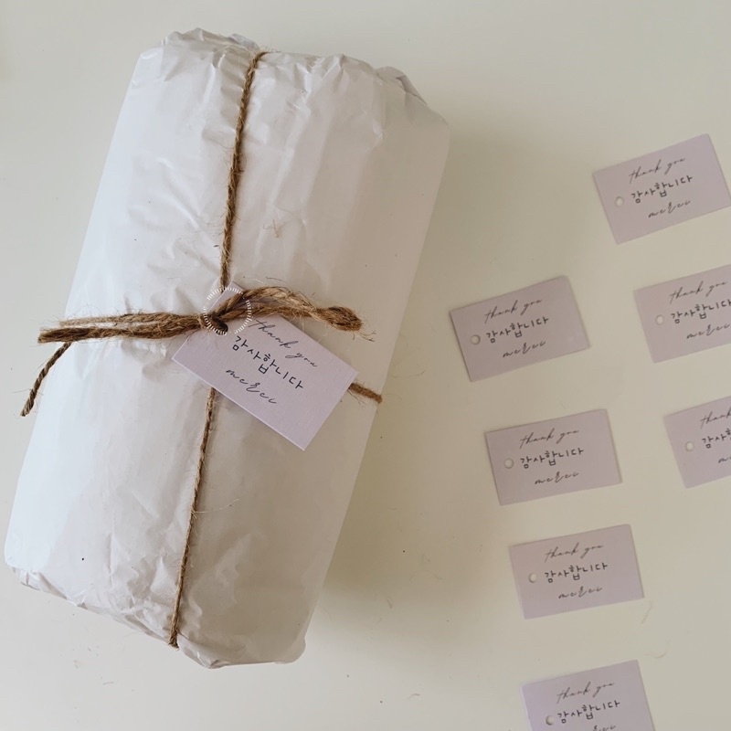 

[MINIHOME] Thankyou Tag Card Kartu Thank You Greeting Card Hang Tag Packaging Aesthetic Korea Persegi Tag Label Thankyou Gift Tag White Putih Polos Minimalis Aksesoris Hangtag Baju