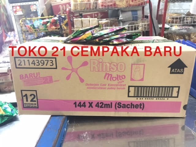

Rinso Deterjen CAIR Wangi ROSE FRESH PINK 1 KARTON isi 144 sachet