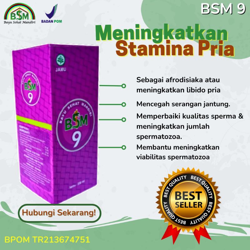 BSM 9 ( stamina laki-laki ). Produk terbaru pak Bayu Diningrat