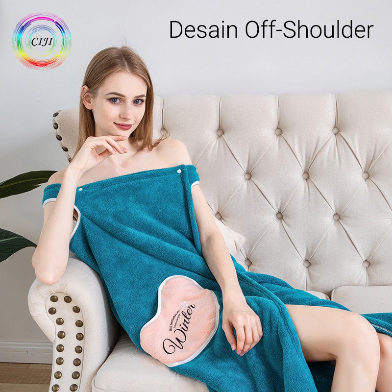 CJBR-D TINO TINO Handuk Mandi Wanita Dewasa Model Off Shoulder Dengan Berbagai Warna