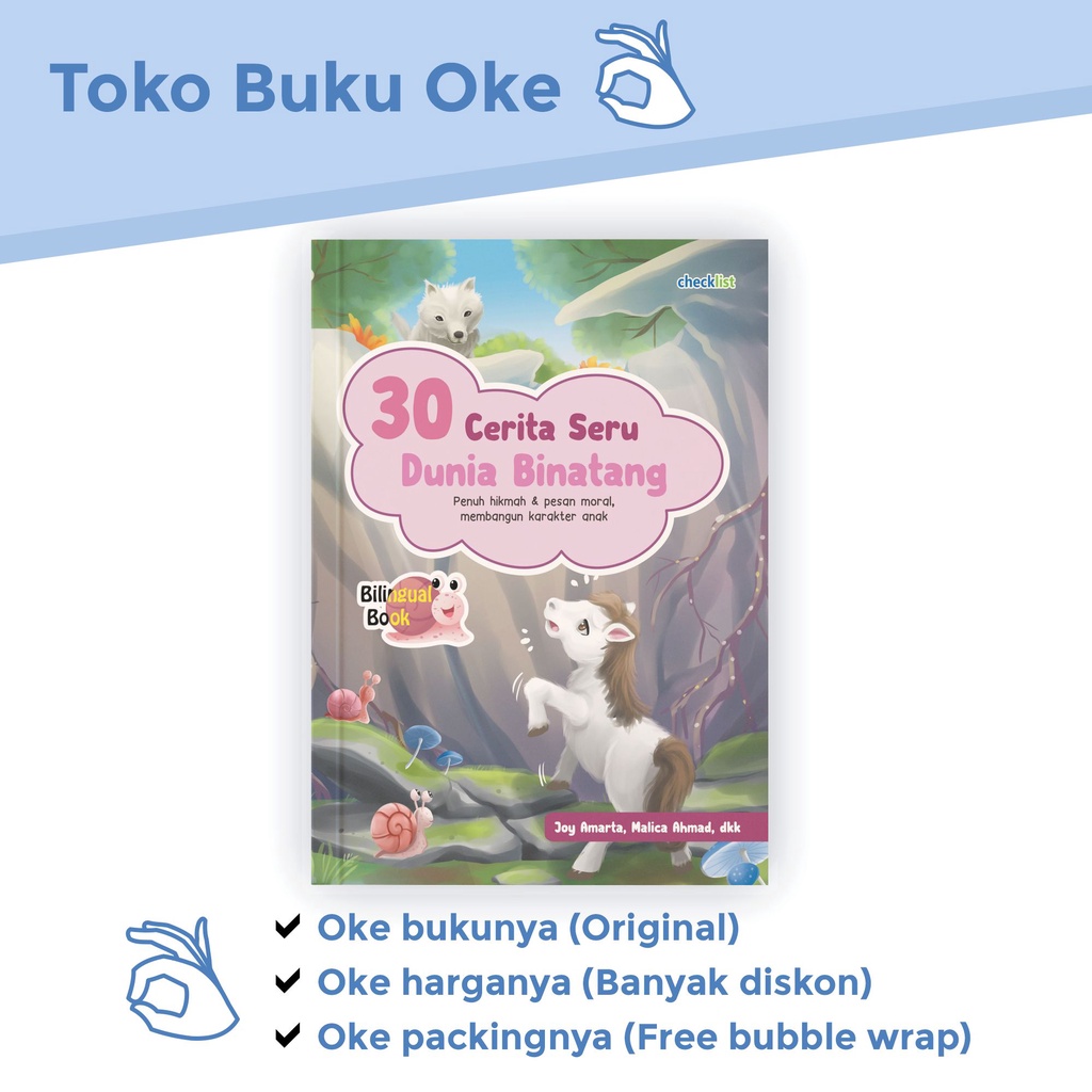 Buku Anak 30 Cerita Seru Dunia Binatang Dua Bahasa Indonesia Inggris-0