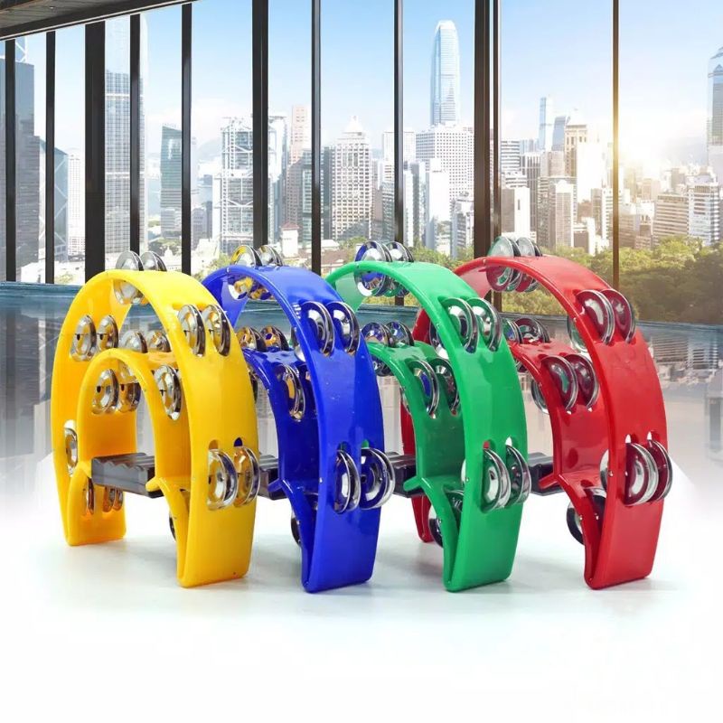 ALAT MUSIK MAINAN ANAK TAMBOURINE KECREKAN MURAH