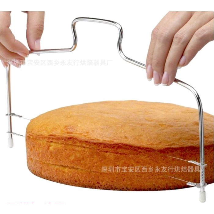 Pemotong Cake Slicer Leveler Pemotong Kue Pembelah Stainless 304