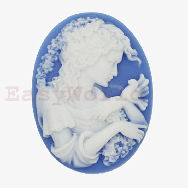 Cetakan Adonan Kue Desain Beautiful Girl Cameo Girl Bahan Silikon