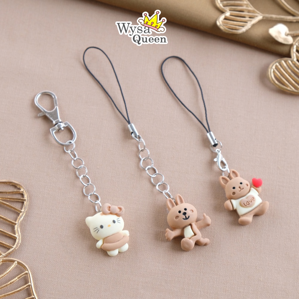 Jual Gantungan Handphone/ Kunci/ Keychain Phone Mini Strap Choco Isi 3