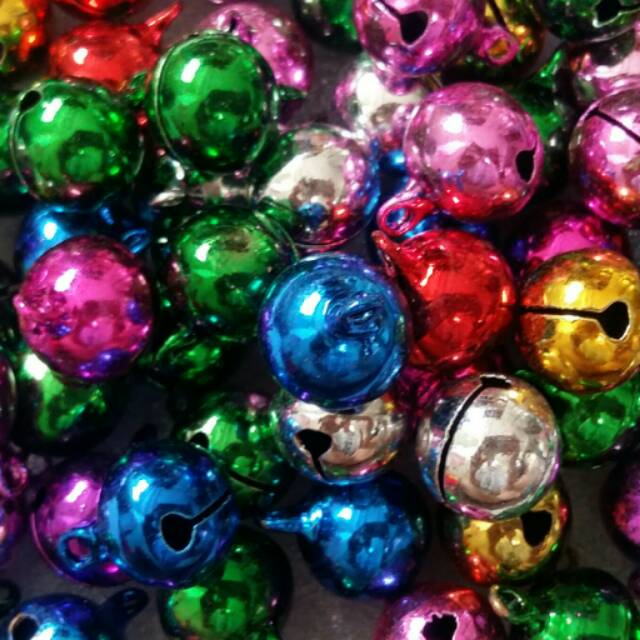 Lima Pc Lonceng krincingan klintingan bell warna warni mix Lima Pc Lonceng krincingan klintingan bell warna warni mix