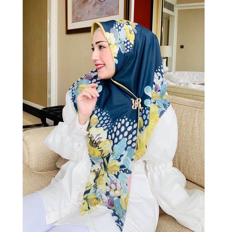 RADWAH - PREMIUM SCARF VOAL TWO TONE - SCARF PRINTING