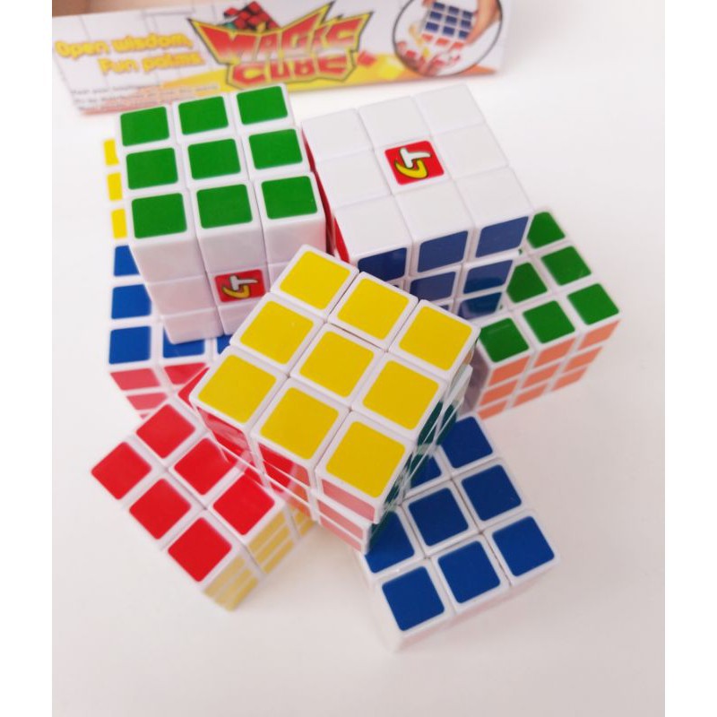 Rubik 3x3 Mini Uk 4 cm Stickerles Bagus Murah