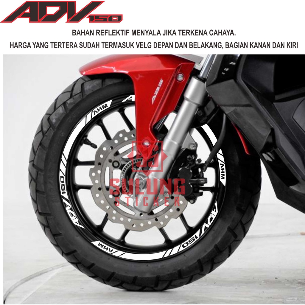 Stiker Lis Pelek Motor Honda ADV 150 Cutting Sticker Variasi Velg Keren