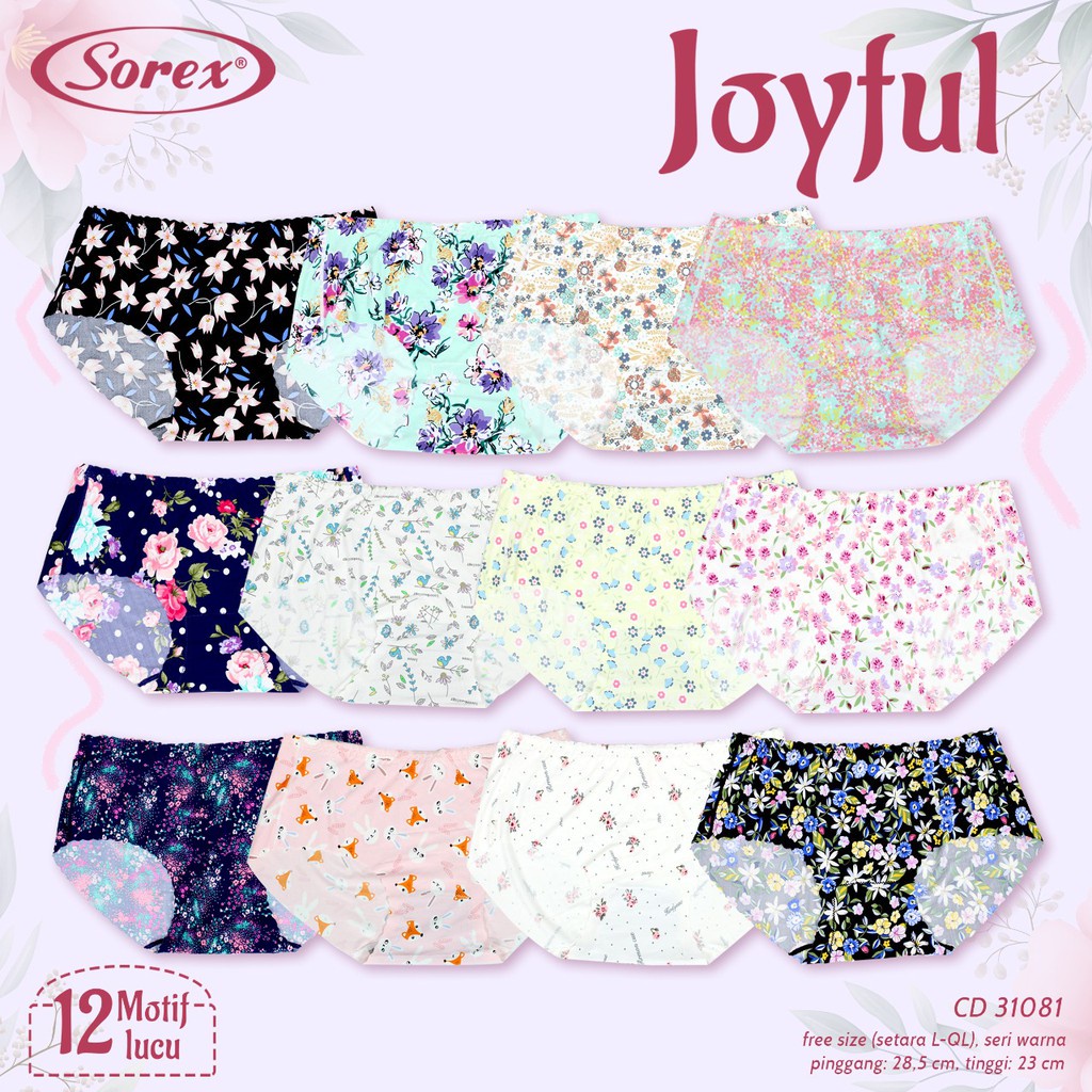 CD CELANA DALAM 31186 WANITA MOTIF SEAMLESS SOREX 31081 TANPA JAHITAN