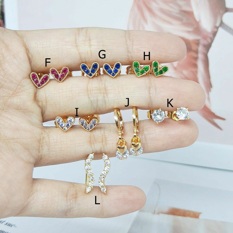 Anting Yaxiya Rambat Jalar Bunga Lilit Lapis Emas - BE264