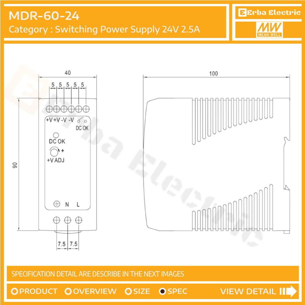 Mdr 40 24. MDR-20-24 схема подключения. MDR-60. MDR-40-24 блок питания схема подключения.