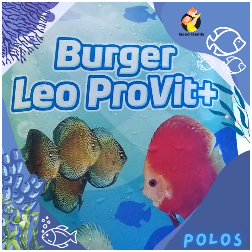 BURGER POLOS untuk Ikan Discus Louhan Cupang Burger dengan vitamin pertumbuhan rayakan ikan hias