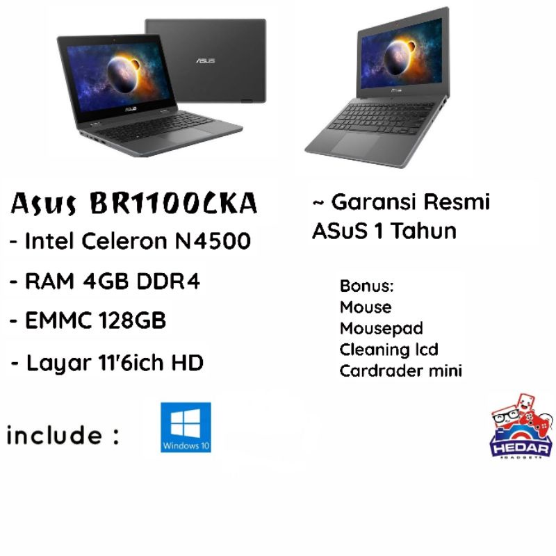 Asus Br1100CKA N4500 4GB RAM EMMC 128GB  W10 11ich HD