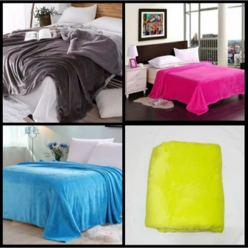 Selimut Bulu JUMBO UK 200 x 230 cm Polos