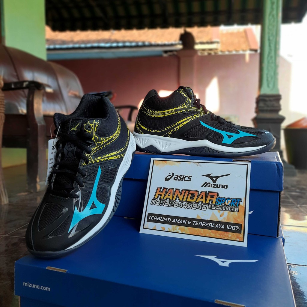MIZUNO THUNDER BLADE 2 MID-BLACK/BLUE ATOLL/FLASH