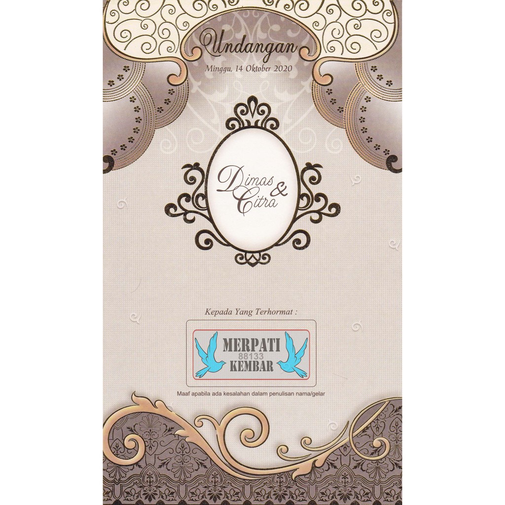 ERBA 88133 / Undangan Murah / Undangan Pernikahan