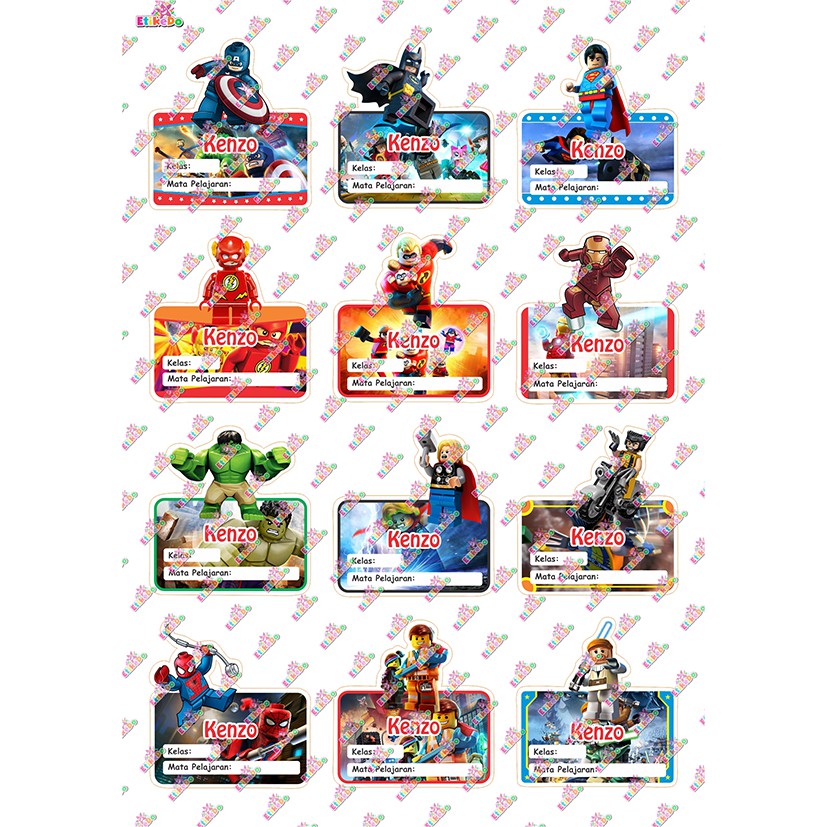 

LABEL NAMA LEGO 48 STIKER - ANTI AIR/ROBEK/LUNTUR -2 Nama LG6L2