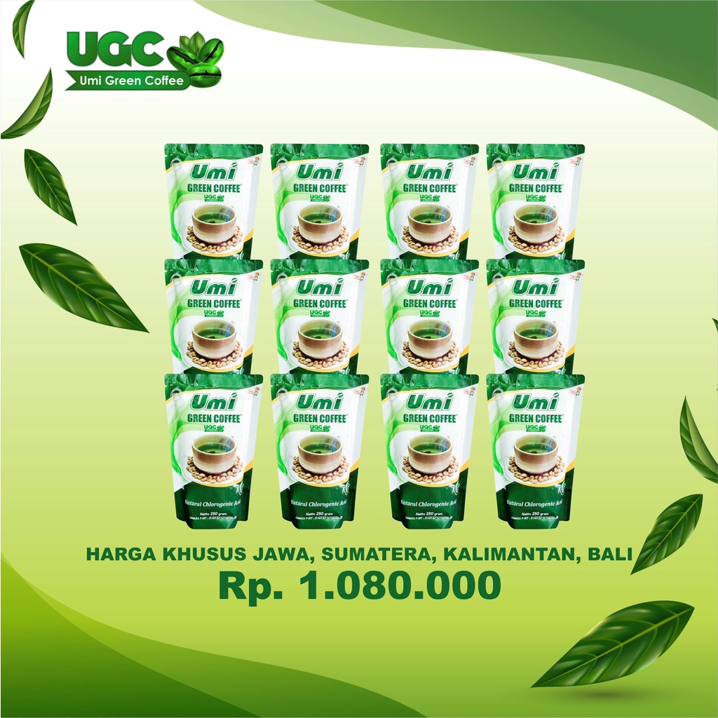 

UGC Umi Green Coffee - 12 Bungkus Area Jawa, Sumatera, Kalimantan, Bali