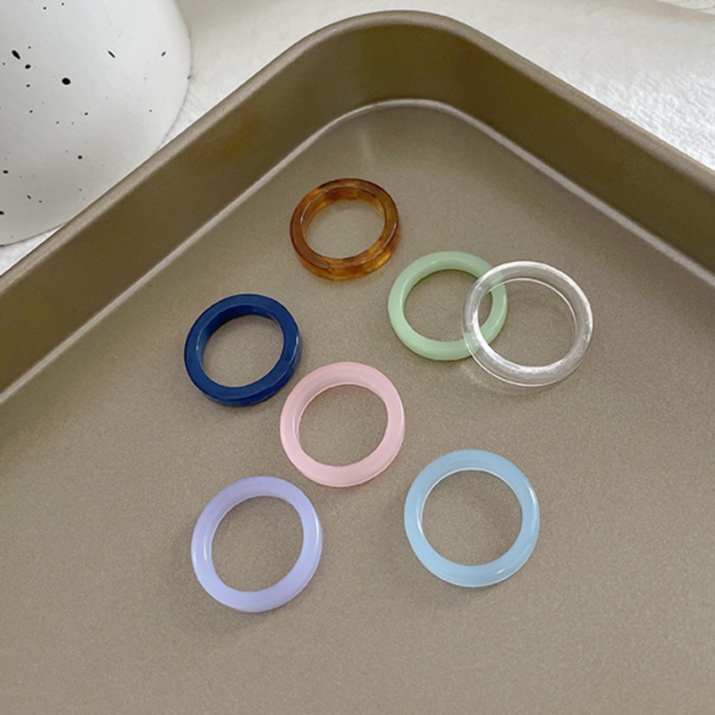 Cincin Bahan Resin Warna Permen Untuk Aksesoris