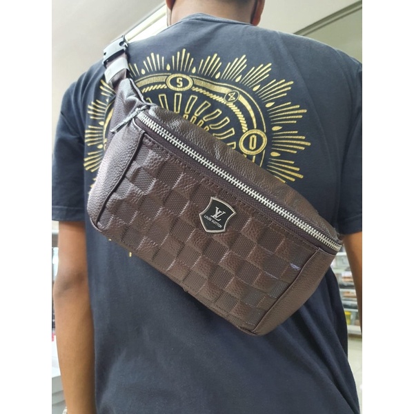 Tas Pinggang Waistbag Tas Dada Louis Pria/Wanita Kulit Import quality