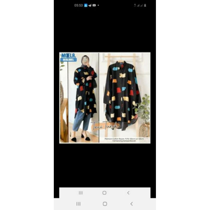 Fruit set + teci tunik + omele set by orinaura moela berlabel gamis tunik solo murah