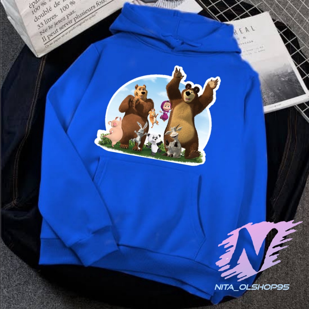 SWEATER MARSHA AND THE BAER HOODIE ANAK MARSA