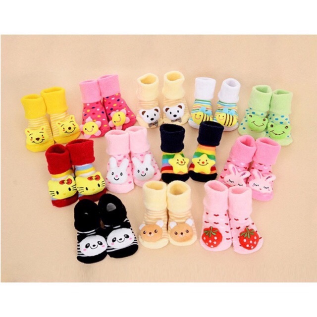 kaos kaki bayi anti slip motif/baby kids shocks/sepatu bayi perempuan