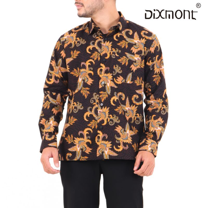 Dixmont Kemeja Pria Batik Panjang Hem BL01121