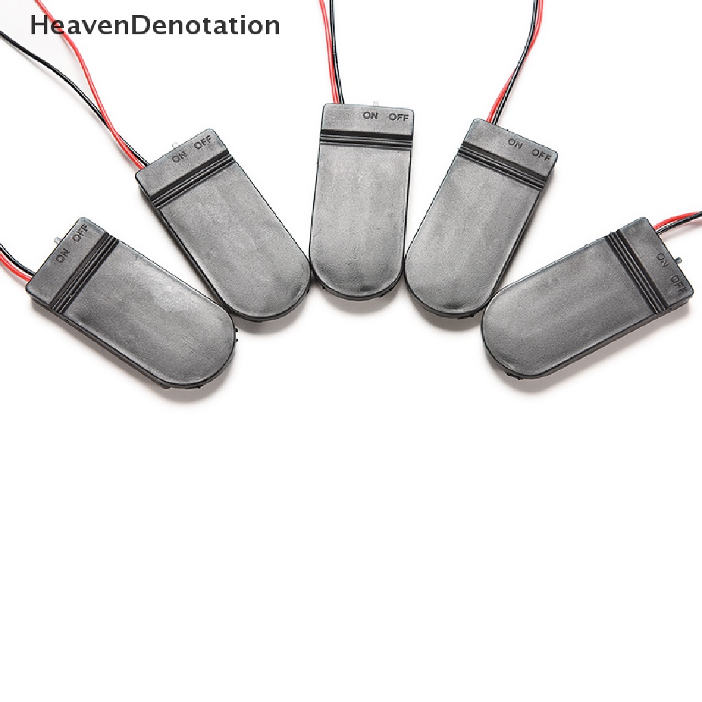 (Heavendenotation) 5pcs Kotak Holder Baterai Kancing 3v Diy Dengan Saklar On-Off Cr2032