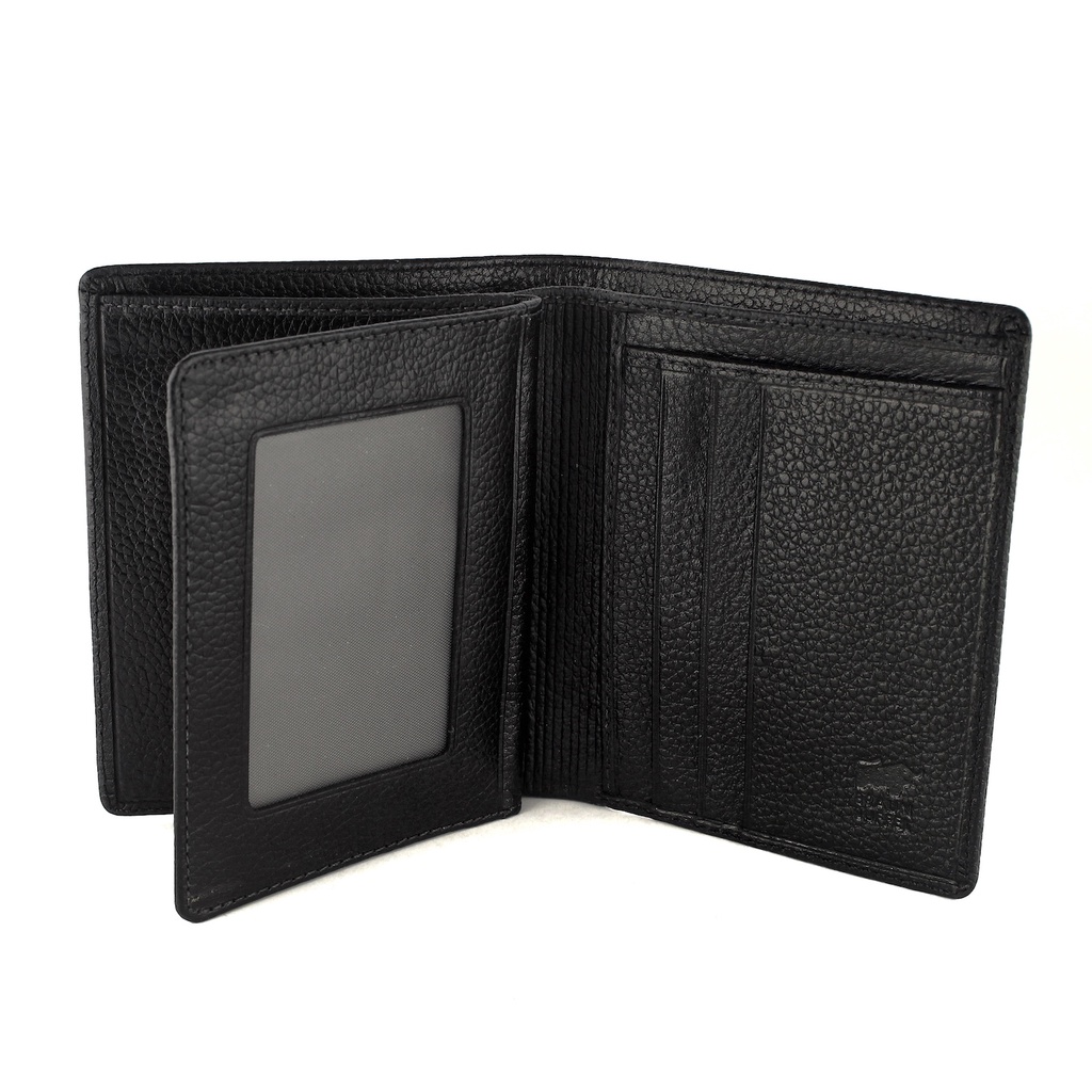 TOKOKOE - Dompet Pria model Berdiri bahan Kulit Premium Dompet Lipat - BB MIL 549 Black Jeruk