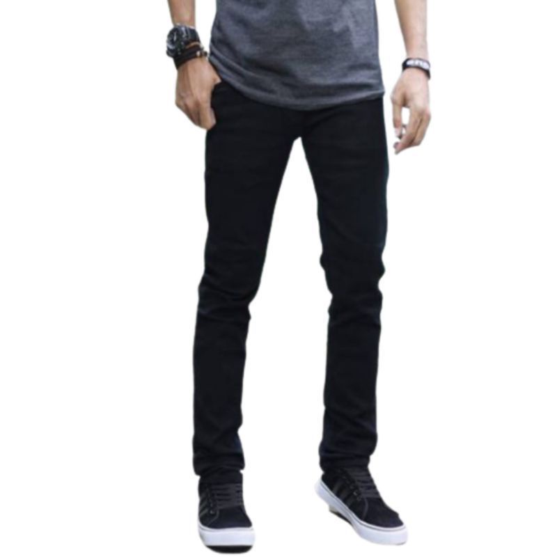 Celana Jeans Pensil Skinny Slimfit Panjang Slim Fit Hitam Pria Premium