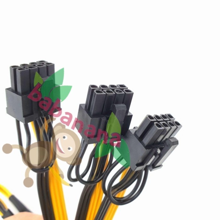 Kabel 8 Pin MOBO to triple 8 Pin PCIE splitter cabang mining adapter