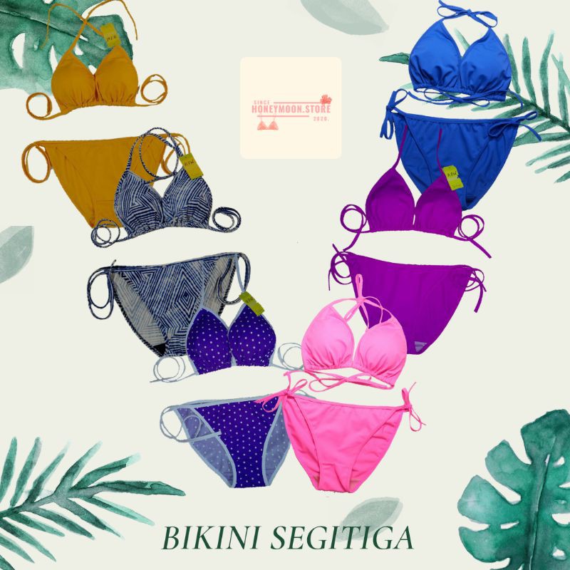 BIKINI - BIKINI SET - BIKINI PANTAI - BIKINI SEGITIGA (SET) TWO PIECE - BAJU RENANG PANTAI WANITA