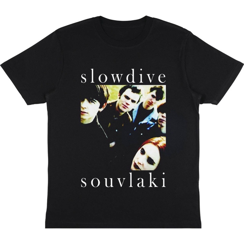 KAOS BAJU SLOWDIVE - SOULVLAKI | T-SHIRT BAND SLOWDIVE SOULVLAKI | BAJU BAND SLOWDIVE SOULVLAKI HITA