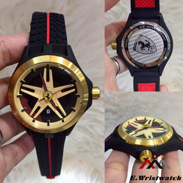 JAM TANGAN FERRARI SCUDERIA STAR JAM TANGAN PRIA FERRARI 44mm PREMIUM QUALITY GARANSI COD