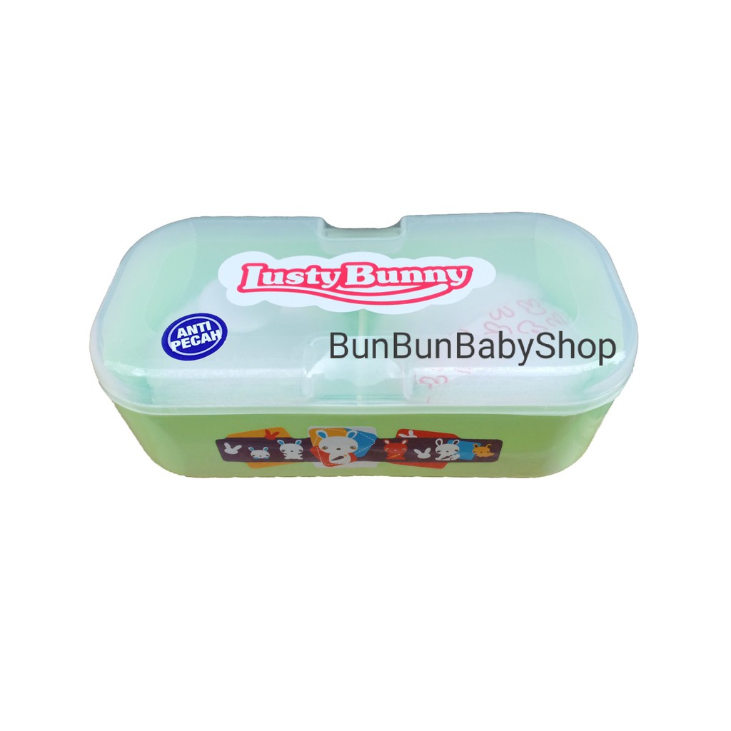 LUSTY BUNNY Tempat Bedak Bayi Tabur Tabor Peralatan Mandi Baby Baru Lahir Newborn Lucu Murah Anak