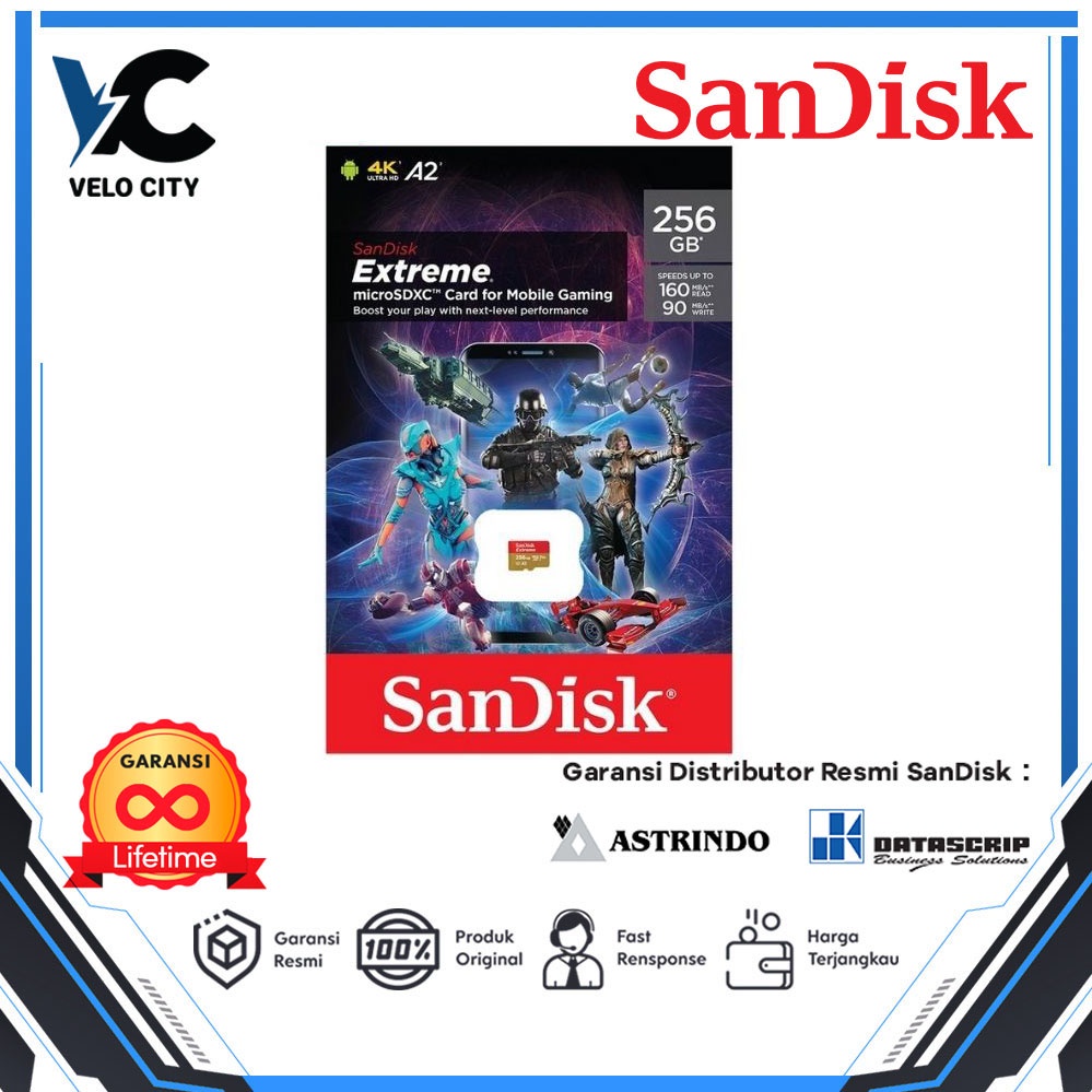 Memory Card | Micro SD 256GB SanDisk Extreme Gaming Limited Edition - Garansi Resmi Lifetime