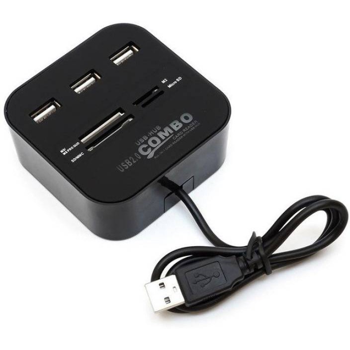 Card Reader USB HUB 3 port Support Micro SD M2 MMC MS pro Duo