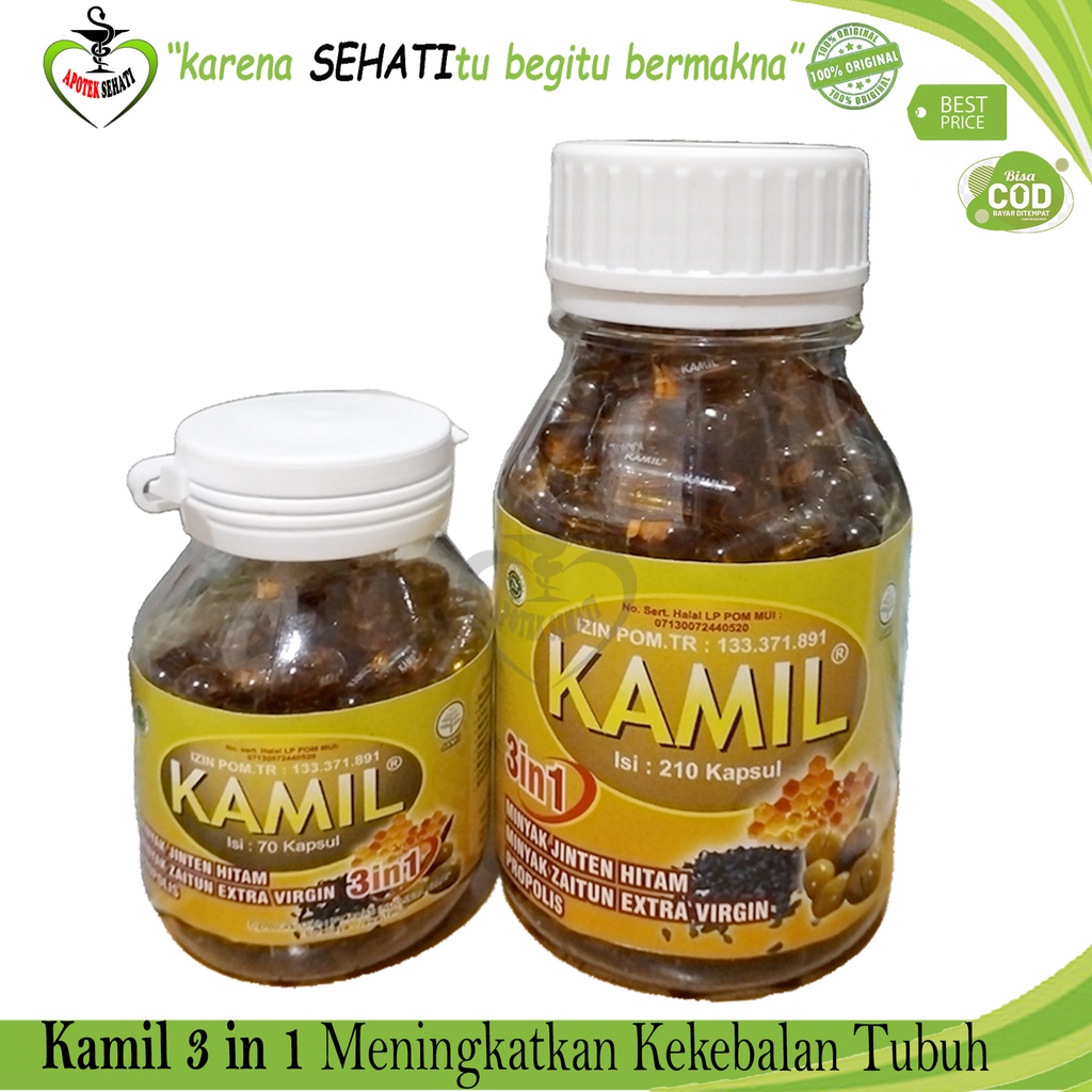 Kamil 3 In 1 Kapsul Jinten Hitam Minyak Zaitun