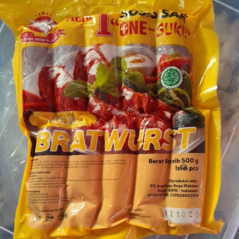 

ONE SUKE sosis bratwurst 500 gr 6's