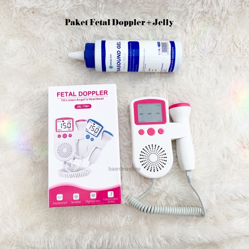 Paket Fetal Doppler dan Jelly - Dopler - Alat Deteksi Denyut Jantung Bayi