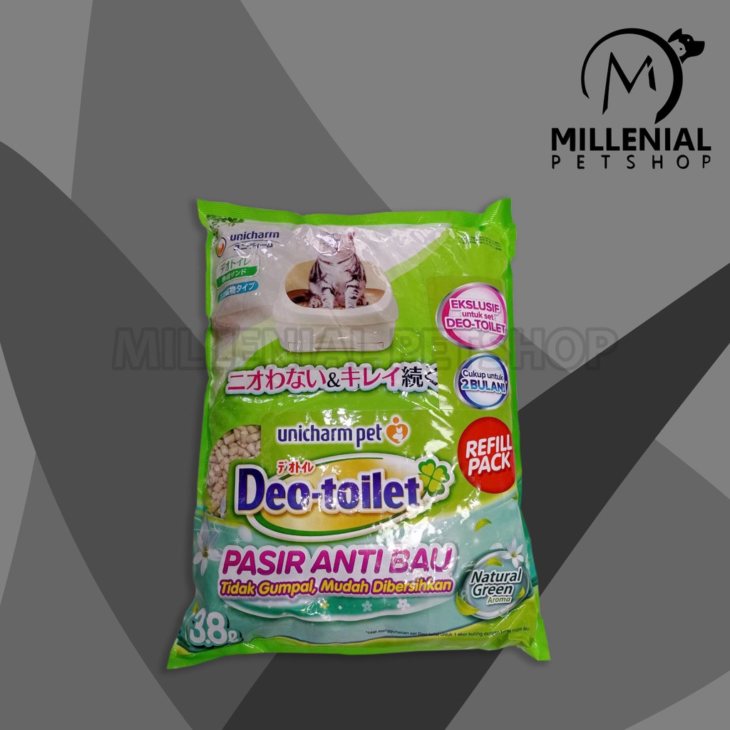 Pasir Kucing Cat Litter Unicharm Deo Toilet Anti Bau 3.8 Litter