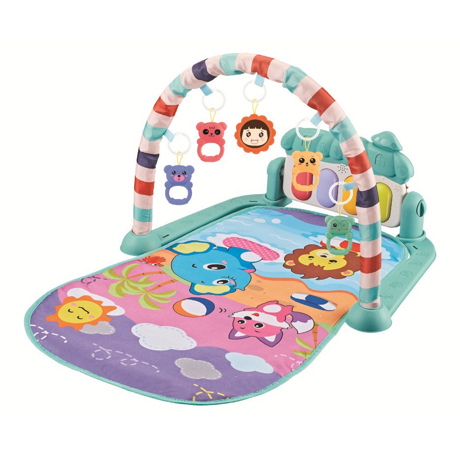 VIPBAZAAR MIISOO PEDAL PIANO FITNESS RACK Baby Musical Playgym Bayi Kerincingan Baby Gym babygym-910 Biru